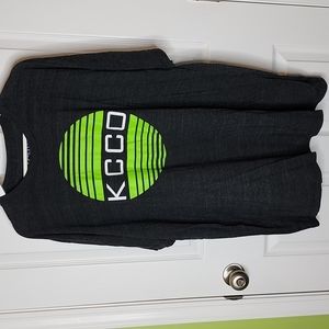 Chive Tees KCCO Heathered Black Short Sleeve T-Shirt Green Logo, Men's 3XL